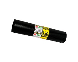 Мешки для мусора 120 л, черные, в рулоне 25 шт., ПВД, 40 мкм, 1100х700 мм, GRIFON, 101-019 в Челябинске