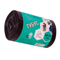 Мешки для мусора 12 л, черные, в рулоне 30 шт., ПНД, 6 мкм, 550х320 мм, Концепция Быта Tubus, 604936 в Челябинске