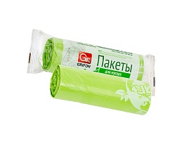 Мешки для мусора 120 л, биоразлагаемые, на втулке, зеленые, в рулоне 10 шт., ПНД, 18 мкм, 1100х700 мм, GRIFON Bio, 100-120 в Челябинске