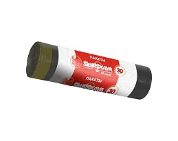 Мешки для мусора 30 л, с завязками, черные, в рулоне 20 шт., ПНД, 12 мкм, 560х530 мм, SIBIRSKAYA, 101-071 S в Челябинске