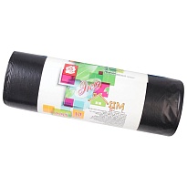 Мешки для мусора 220 л, черные, в рулоне 10 шт., ПВД, 29 мкм, 1100х830 мм, Концепция Быта ЭкоДом, 604924 в Челябинске