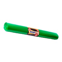 Мешки для мусора 180 л, зеленые, в рулоне 10 шт., ПВД, 50 мкм, 1100х900 мм, МЕШКОFF, 4458 в Челябинске